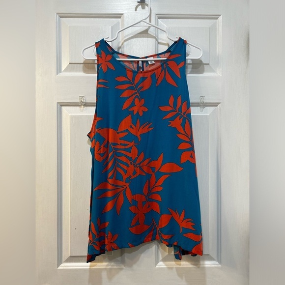NWT Women's Sleeveless Summer Blouse Size XXL Lightweight Tropical Vacation - Picture 1 of 10